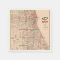 Mapa antiguo de la época de Chicago - 1893
