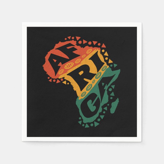 Servilleta De Papel Mapa de África (Anverso)