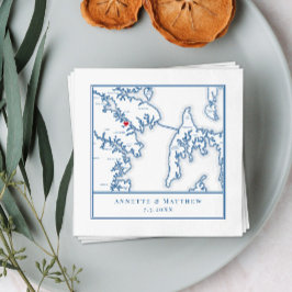 Servilleta De Papel Mapa de Annapolis Maryland Boda elegante