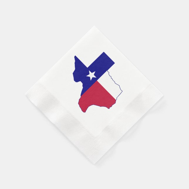 Servilleta De Papel Mapa de bandera de Texas (Borde)