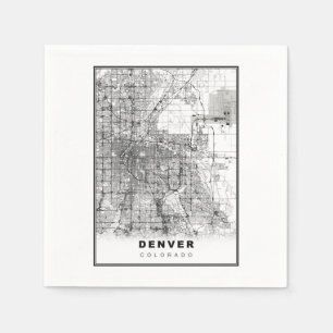 Servilleta De Papel Mapa de Denver