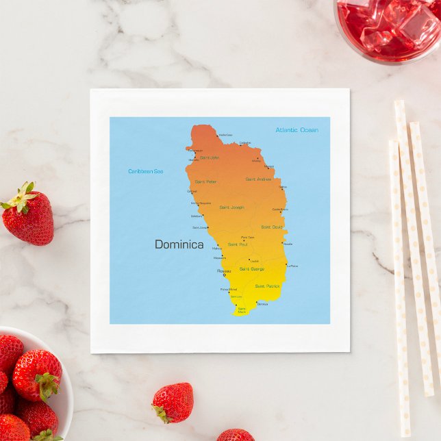 Servilleta De Papel Mapa De Dominica (Subido por el creador)