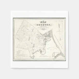 Servilleta De Papel Mapa de Duxbury Massachusetts