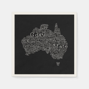 Servilleta De Papel Mapa de jerga de Australia