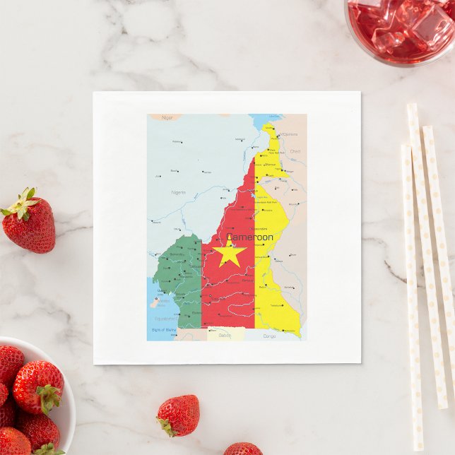 Servilleta De Papel Mapa de las servilletas de papel de Camerún (Subido por el creador)