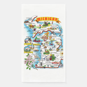 Servilleta De Papel Mapa de Michigan