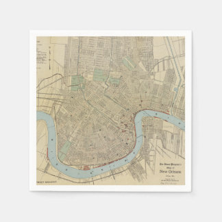 Servilleta De Papel Mapa de Nueva Orleans (1919)
