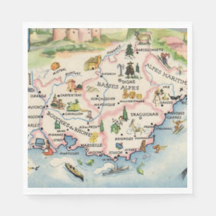 Servilleta De Papel Mapa de Provenza Francia