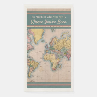 Servilleta De Papel Mapa de Vintage Atlas World Travel Lover