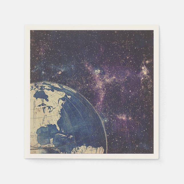 Servilleta De Papel Mapa del mundo de la época celestial (1) (Anverso)