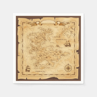 Servilleta De Papel Mapa del tesoro pirata