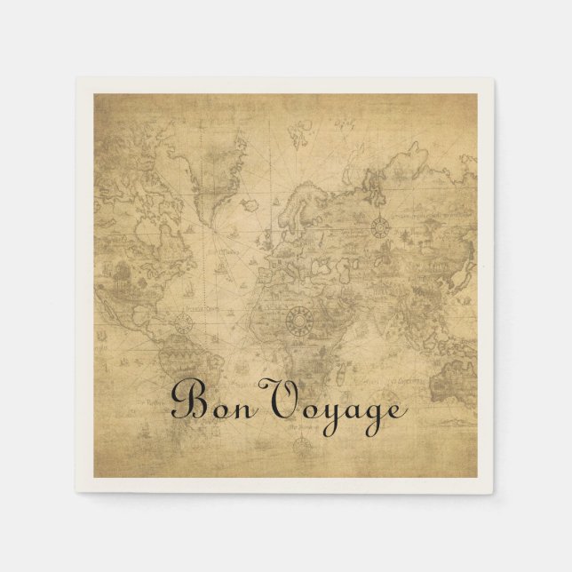 Servilleta De Papel Mapa mundial (Anverso)