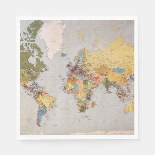Servilleta De Papel mapa mundial