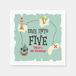 Servilleta De Papel Mapa pirata inmersa en cinco años