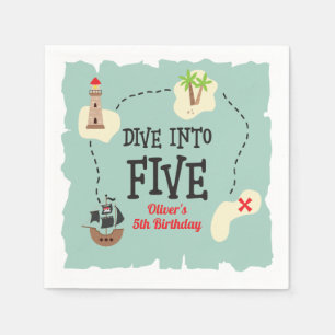 Servilleta De Papel Mapa pirata inmersa en cinco años