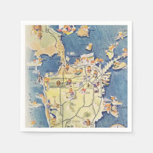 Servilleta De Papel Mapa Tarantino de San Francisco