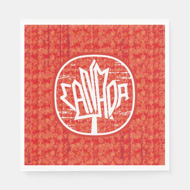 Servilleta De Papel Maple Canada Original Flag 2023 Logo by Masanser P (Anverso)