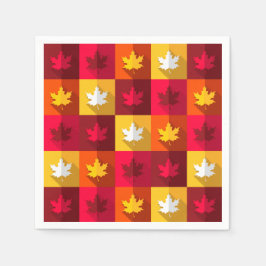 Servilleta De Papel Maple de otoño deja un brillante mosaico