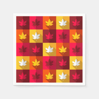 Servilleta De Papel Maple de otoño deja un brillante mosaico