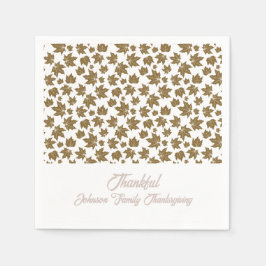 Servilleta De Papel Maple deja cena de brunch de Acción de Gracias