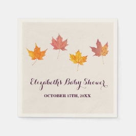 Servilleta De Papel Maple Leaves Cae Baby Shower