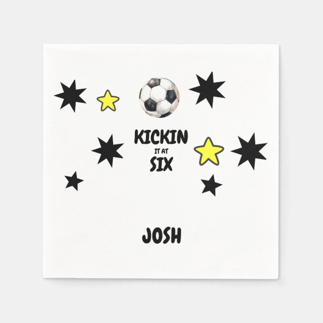 Servilleta De Papel Maqueteo en la fiesta de los seis cumpleaños del p (Anverso)