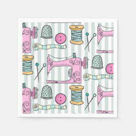 Servilleta De Papel Máquina de coser - Albornoces rosados