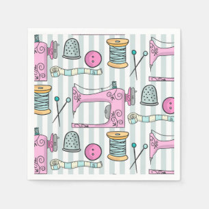 Servilleta De Papel Máquina de coser - los artes rosados cosen