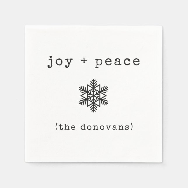 Servilleta De Papel Máquina de escribir moderna | Navidades blancos y  (Anverso)