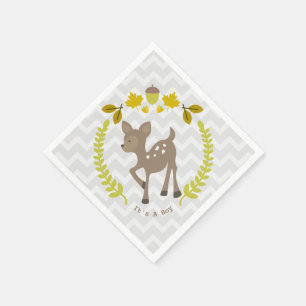 Servilleta De Papel Máquinas Baby Shower Deer Modern Boy