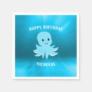 Servilleta De Papel Mar Azul Y Octopus