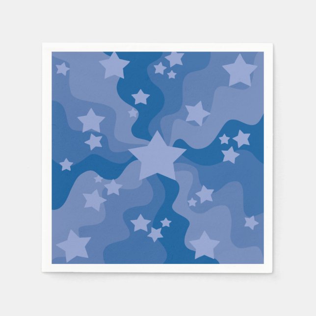 Servilleta De Papel Mar de Estrellas - Azul (Anverso)