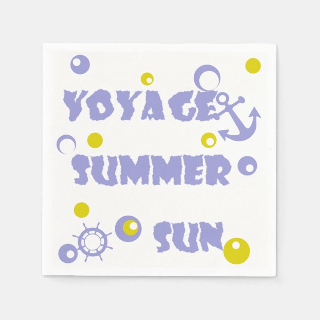 Servilleta De Papel Mar, viajes, verano (Anverso)