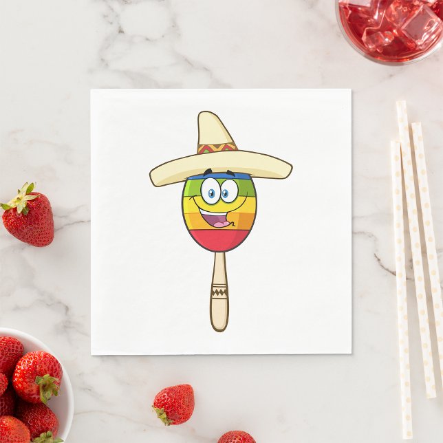 Servilleta De Papel Maraca con Sombrero Colorida Fiesta (Subido por el creador)