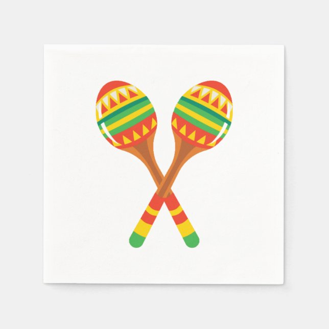 Servilleta De Papel Maracas festiva (Anverso)