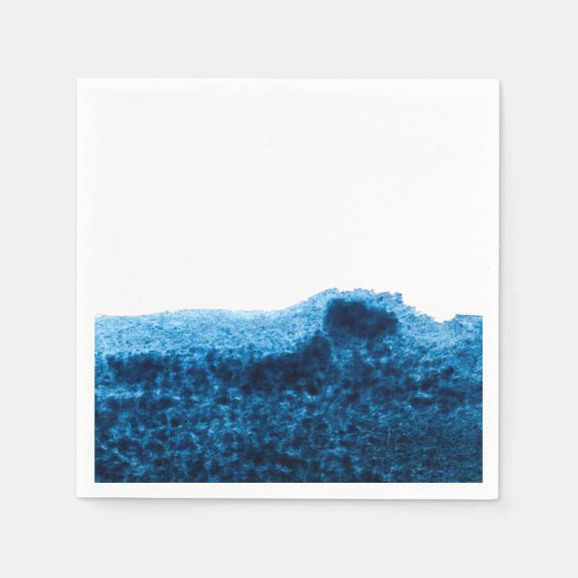 Servilleta De Papel Maravilla acuática azul de la Marina (Anverso)