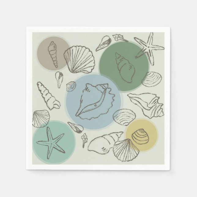 Servilleta De Papel Maravillas tropicales en la playa (Anverso)