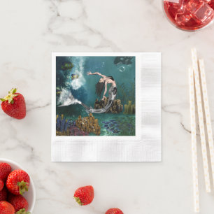 Servilleta De Papel Maravillosa sirena de vapor