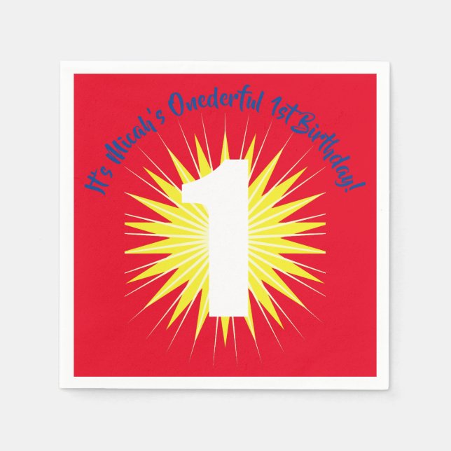 Servilleta De Papel Maravilloso Fiesta de cumpleaños (Anverso)