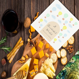 Servilleta De Papel Maravilloso mundo globo aerostático 1º cumpleaños