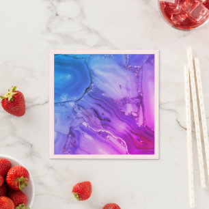 Servilleta De Papel Marble púrpura exótico