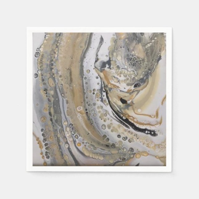 Servilleta De Papel Marble Swirl Look (Anverso)