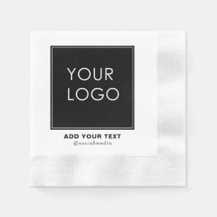Servilleta De Papel Marca de logotipo corporativo de la empresa blanca