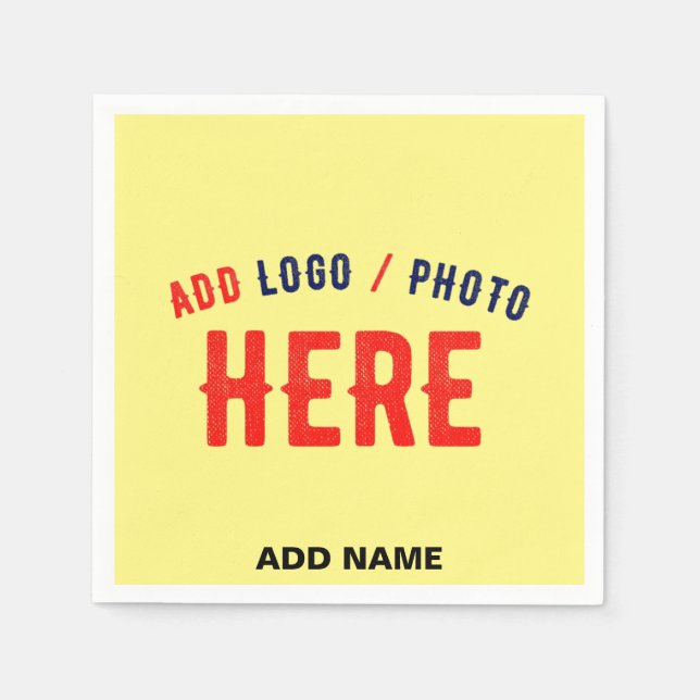 SERVILLETA DE PAPEL MARCA VERIFICADA AMARILLA PASTEL PERSONALIZADO MOD (Anverso)