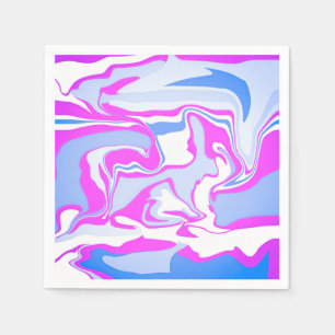 Servilleta De Papel Marcado rosa y azul