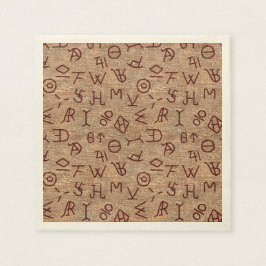 Servilleta De Papel Marcas de ganado en madera