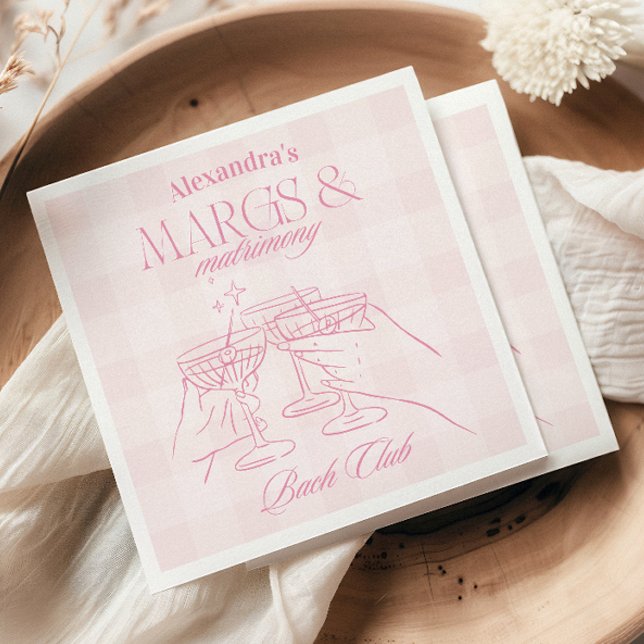 Servilleta De Papel Marcas Rosadas Y Bachelorette De Matrimonio (Subido por el creador)