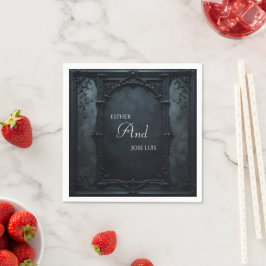 Servilleta De Papel Marco Cuadrado Gótico Boda