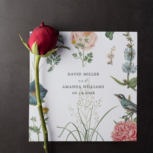 Servilleta De Papel Marco de flores silvestres de jardín secreto (Subido por el creador)