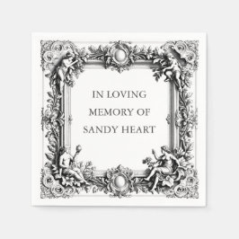 Servilleta De Papel Marco de Rollo Victoriano Personalizado – Funeral